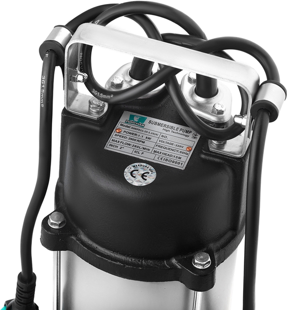 Насос фекальний Pumpman 50WFD11-10-1.1G(A) Hmax 15 м Qmax 17 м³ 1100В т алюміній (CV033201) - зображення 2