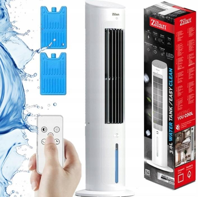 Колонный кондиционер ZILAN ZLN1030 60 Вт 100 см охлаждение + очищение + вентиляция + увлажнение воздуха - изображение 1