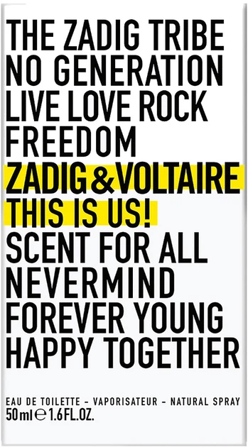 Туалетна вода унісекс Zadig&Voltaire This is Us! 50 мл (3423222009786) - зображення 3