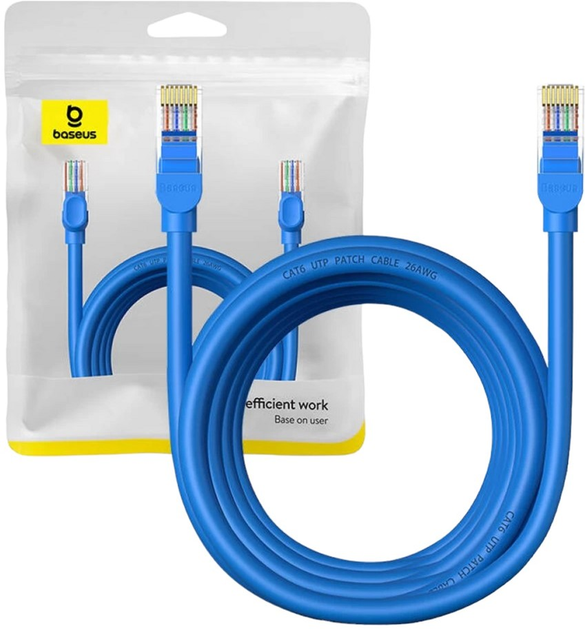Patchcord Baseus Cat 6 UTP 5 m Blue (B00133204311-04) - obraz 7