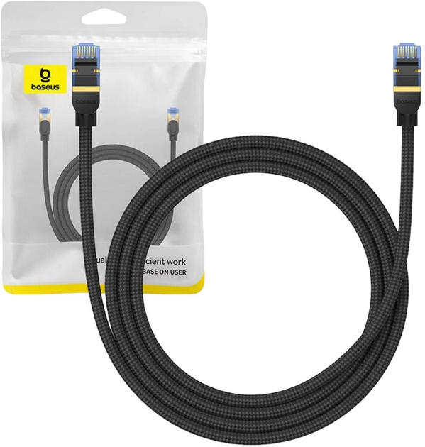 Патч-корд Baseus Cat 7 SFTP 1.5 м Black (B0013320B111-02) - зображення 6