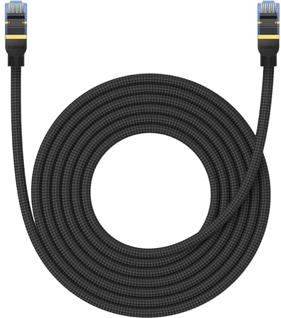 Patchcord Baseus Cat 7 SFTP 5 m Black (B0013320B111-05) - obraz 1