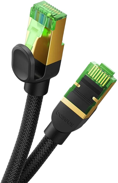 Patchcord Baseus Cat 8 SFTP 1 m Black (B0013320C111-01) - obraz 3