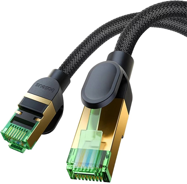 Patchcord Baseus Cat 8 SFTP 2 m Black (B0013320C111-03) - obraz 4