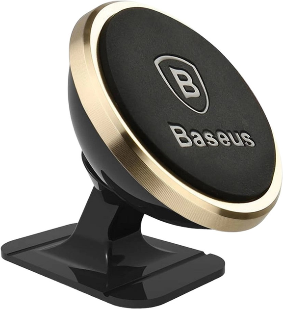 Uchwyt samochodowy magnetyczny Baseus 360 Adjustable Magnetic Phone Mount Gold (SUCX140015) - obraz 2