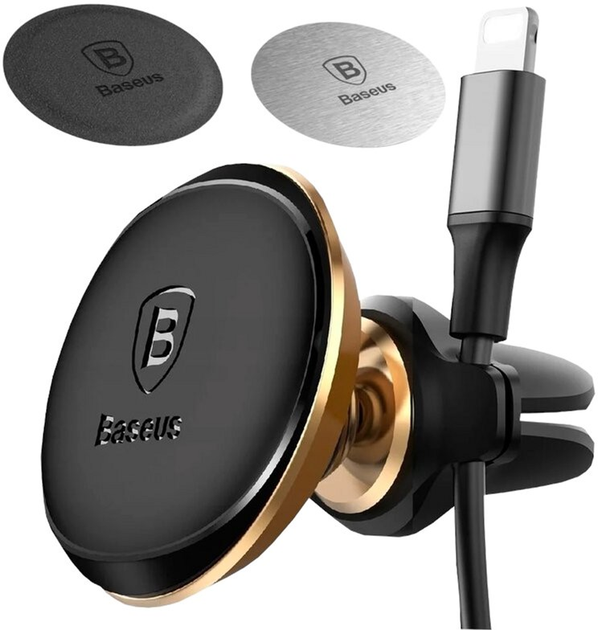 Автотримач магнітний Baseus Overseas Edition Air Vent Gold (SUGX020015) - зображення 7