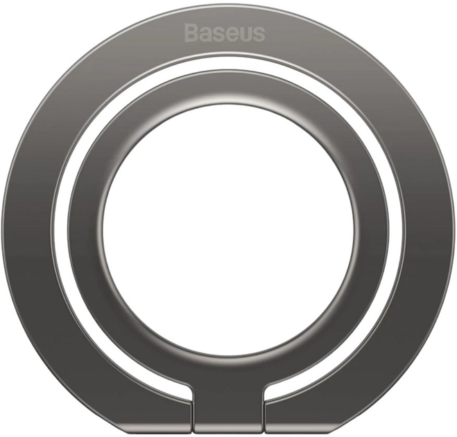 Держатель-кольцо магнитное Baseus Halo Magnetic Ring Holder Phone Stand Grey (SUCH000013) - зображення 2