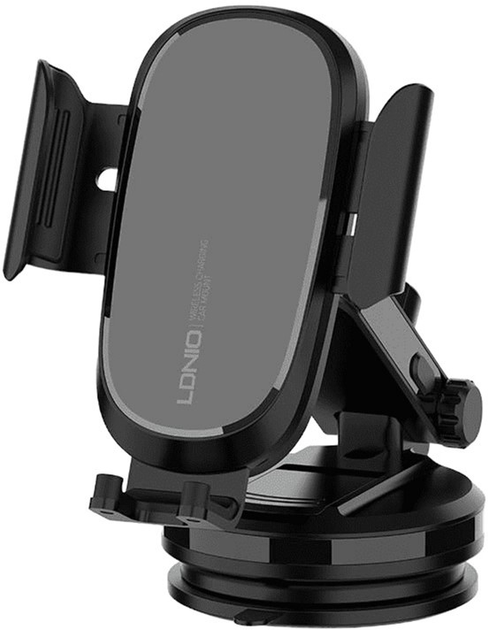 Автотримач із бездротовою зарядкою Ldnio Gravity Car Mount Black (6933138600177) - зображення 1