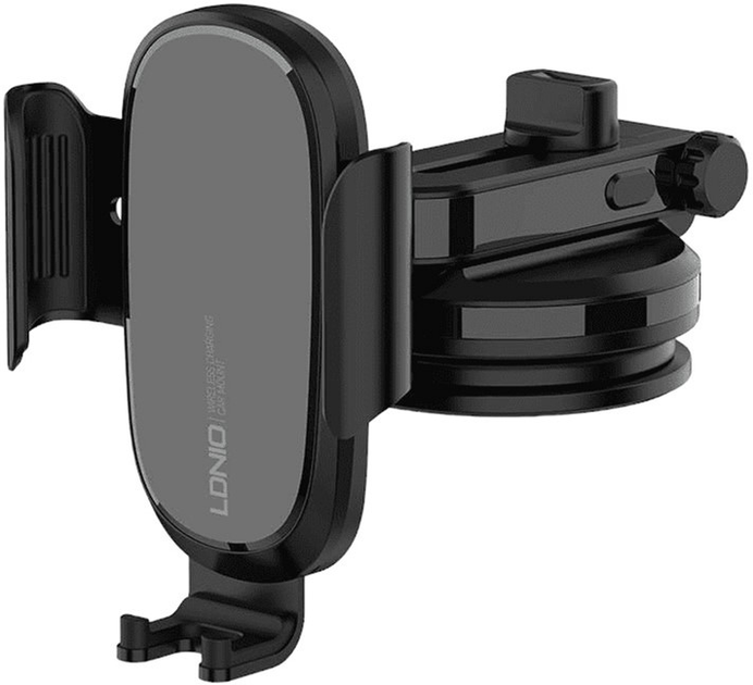 Автотримач із бездротовою зарядкою Ldnio Gravity Car Mount Black (6933138600177) - зображення 2