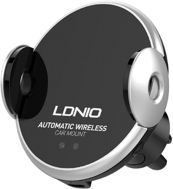 Автотримач із бездротовою зарядкою Ldnio Automatic Induction Wireless Charging Black (6933138691854) - зображення 1