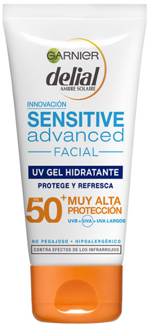 Żel przeciwsłoneczny Garnier Delial Sensitive Advanced SPF 50+ 50 ml (3600542222853) - obraz 1