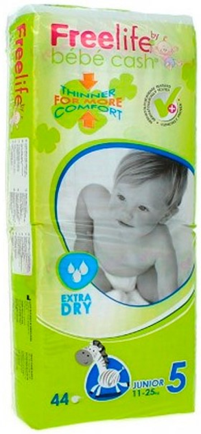 Pieluszki Freelife Bebe Cash Nappy Rozmiar 5 11-25 kg 44 szt (3303091000353) - obraz 1