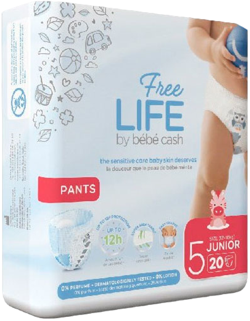 Pieluszki Freelife Bebe Cash Nappy Rozmiar 5 11-25 kg 20 szt (5411416023036) - obraz 1