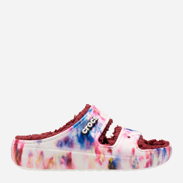 Klapki damskie z futerkiem Crocs Classic Cozzzy Tie Dye Graphic CR208118 36-37 (M4/W6) 22 cm Wielokolorowe (196265166855) - obraz 1