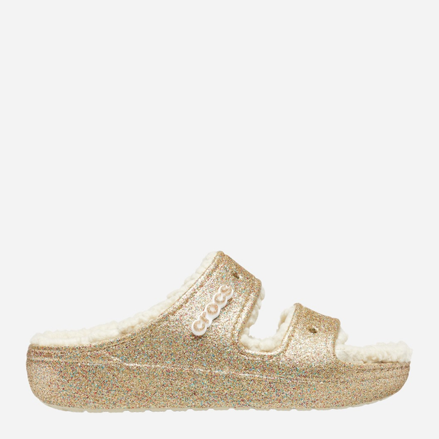 Жіночі шльопанці Crocs Classic Cozzzy Glitter CR208124 41-42 (M8/W10) 26 см Золотисті (196265168439) - зображення 1