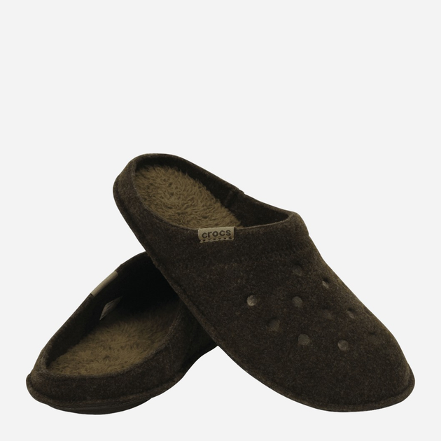 Kapcie domowe damskie ocieplane z zakrytymi palcami Crocs Classic Lined Slipper CR203600 38-39 (M6/W8) 24 cm Kawowe (887350816587) - obraz 2