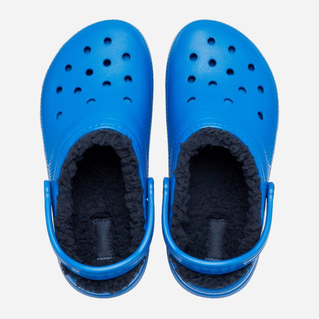 Дитячі крокси-сабо утеплені для хлопчика Crocs Classic Fuzz-Lined Casual CR207009 22-23 (C6) 13.6 см Блакитні (196265146710) - зображення 4