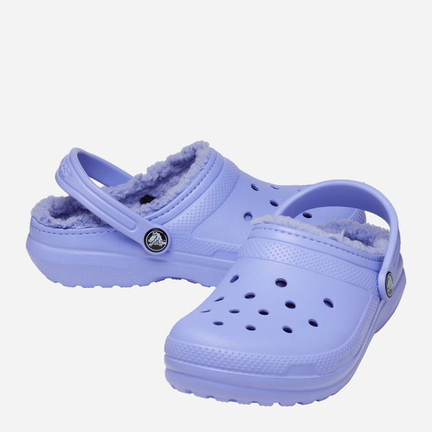 Chodaki dziecięce dla dziewczynki ocieplane Crocs Classic Lined CR207010 30-31 (C13) 19.5 cm Lawendowe (196265146932) - obraz 2