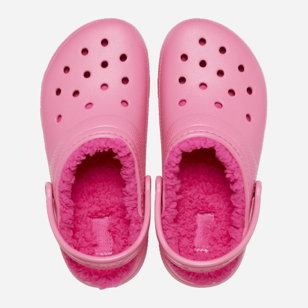 Chodaki dziecięce dla dziewczynki ocieplane Crocs Classic Lined CR207010 30-31 (C13) 19.5 cm Ciemnoróżowe (196265407651) - obraz 4