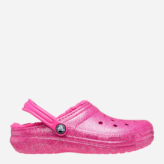 Chodaki dziecięce dla dziewczynki ocieplane Crocs Classic Lined Glitter CR207463 22-23 (C6) 13.6 cm Ciemnoróżowe (196265137916) - obraz 1