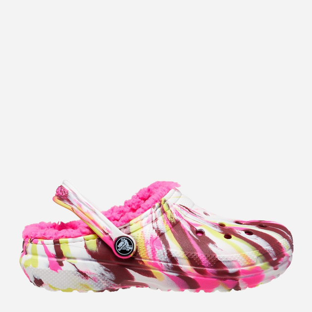 Chodaki dziecięce dla dziewczynki ocieplane Crocs Classic Lined Marbled CR207778 25-26 (C9) 16 cm Wielokolorowe (196265141104) - obraz 1