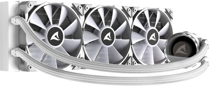 Система водяного охлаждения Sharkoon S90 RGB AIO 360mm White (4044951038619) - зображення 4