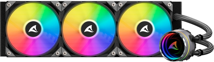 Система водяного охлаждения Sharkoon S90 RGB AIO 360mm Black (4044951038619) - зображення 6