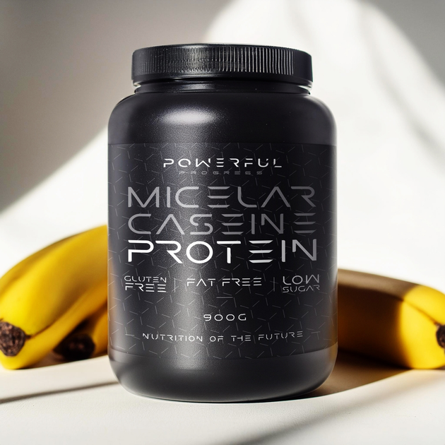 Протеин Micelar Caseine Protein, 900 грамм Банан Powerful Progress ...