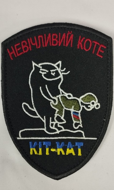 Шеврон на липучках Не вічливий коте кіт кат ВСУ (ЗСУ) 1100015 15914 5 см - изображение 1