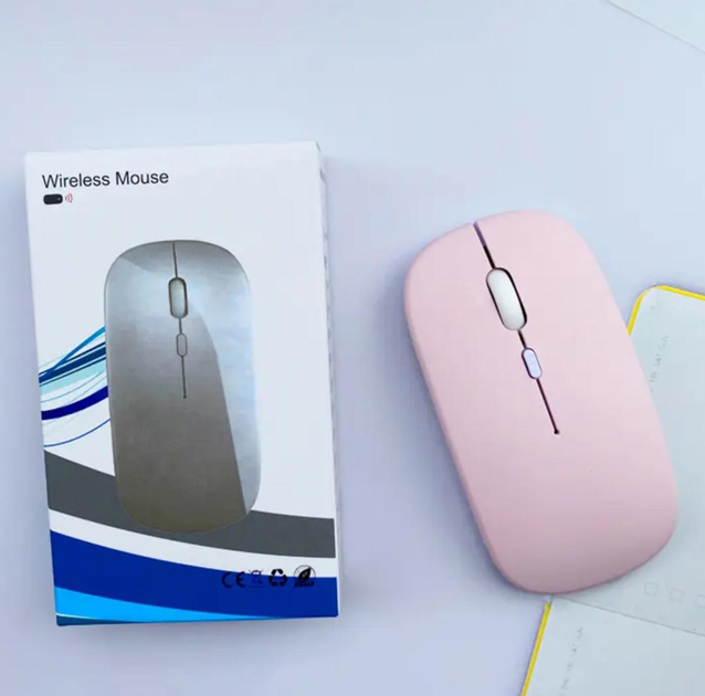 Беспроводная оптическая компьютерная мышь c Bluetooth и регулировкой DPI, 3 кнопки, розовая (87147347) - изображение 1