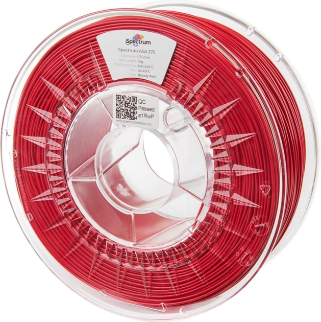 Filament do drukarek 3D Spectrum ASA 275 1.75 mm 1000 g Krwistoczerwony (5903175650115) - obraz 1