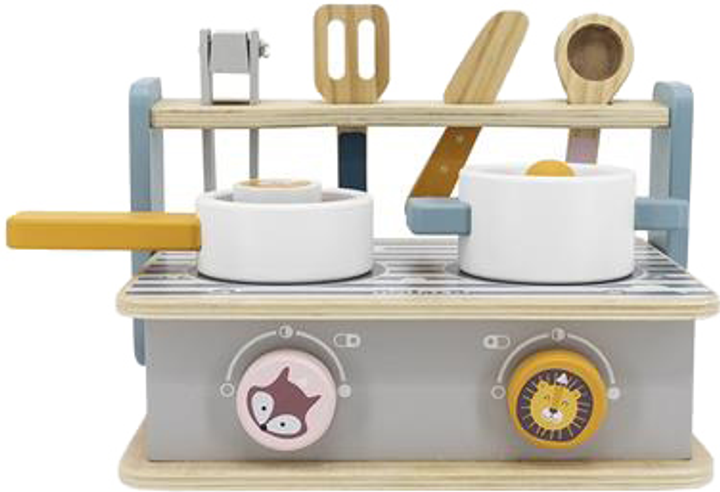 Składana kuchenka dla dzieci Viga Toys PolarB z naczyniami i grillem (6971608440328) - obraz 3