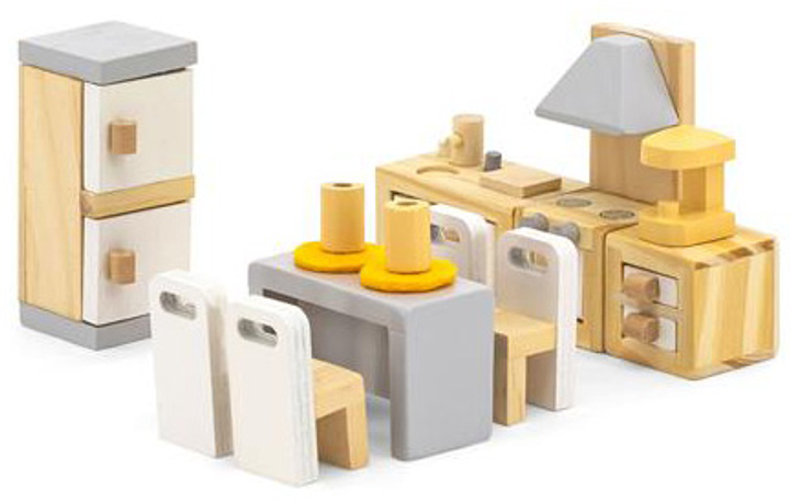 Drewniane mebelki dla lalek Viga Toys PolarB Kuchnia i jadalnia (6971608440380) - obraz 4