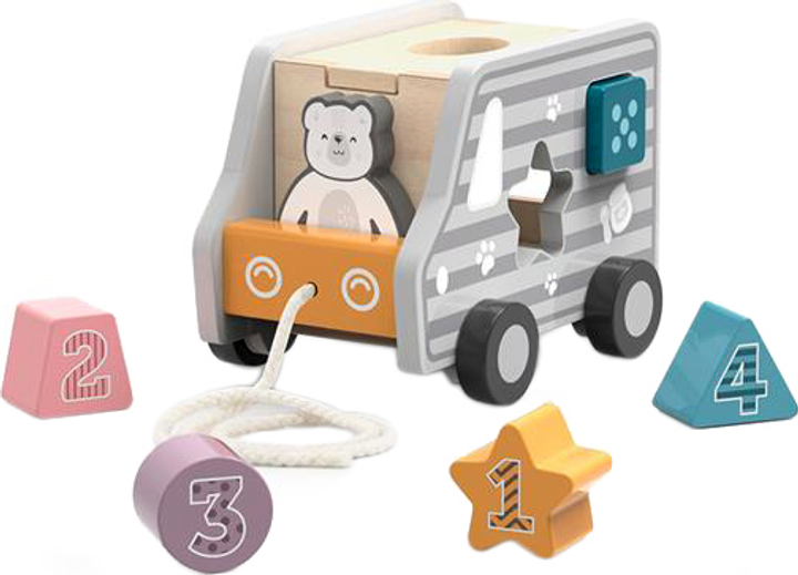 Каталка Viga Toys PolarB Машинка-сортер (6971608440410) - зображення 3