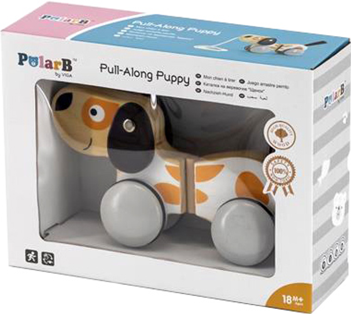 Drewniane nosze Viga Toys PolarB Doggy (6971608440434) - obraz 1