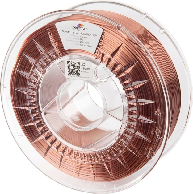 Filament do drukarek 3D Spectrum PLA Silk 1.75 mm 1000 g Pikantna miedź (5903175652171) - obraz 1