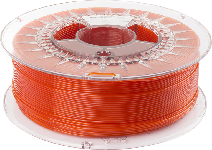 Filament do drukarek 3D Spectrum Premium PET-G 1.75 mm 1000 g Przezroczysty pomarańczowy (5903175657671) - obraz 2