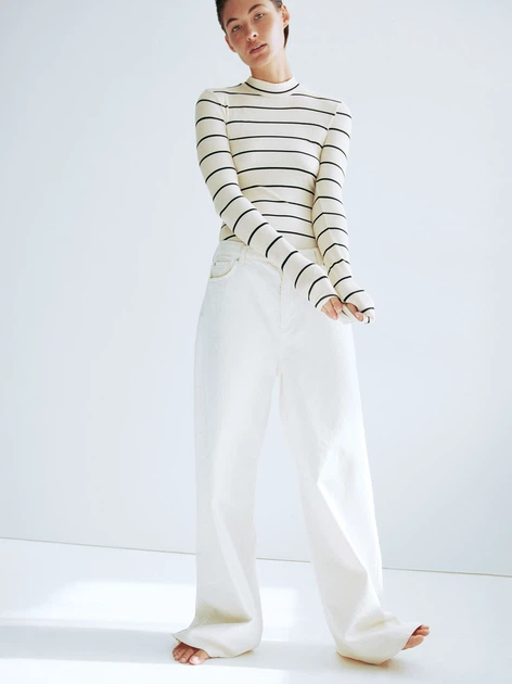 Боді-гольф жіночий H&M 271195467_beige XL Бежевий (2727000015299) - зображення 3