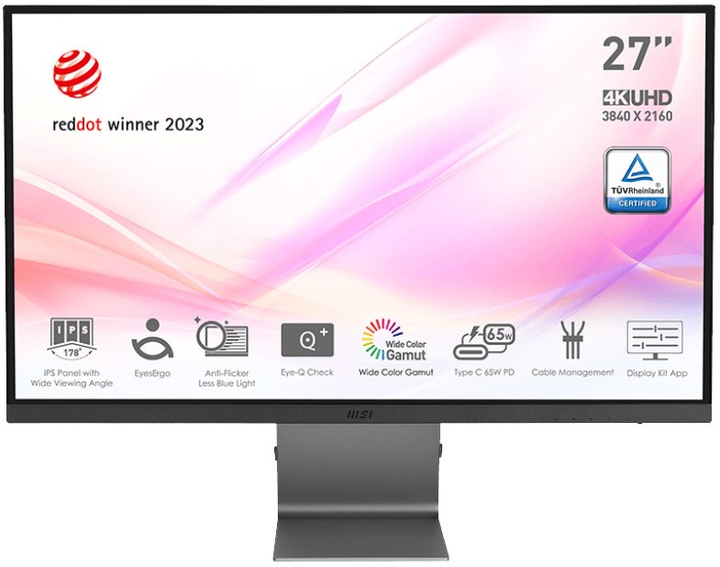 Monitor 27" MSI Modern MD271ULDE Black (9S6-3PB8CH-003) - obraz 1