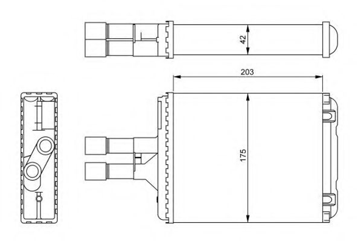 Теплообменник, система отопления салона NRF 54242 NRF (54242) - изображение 1