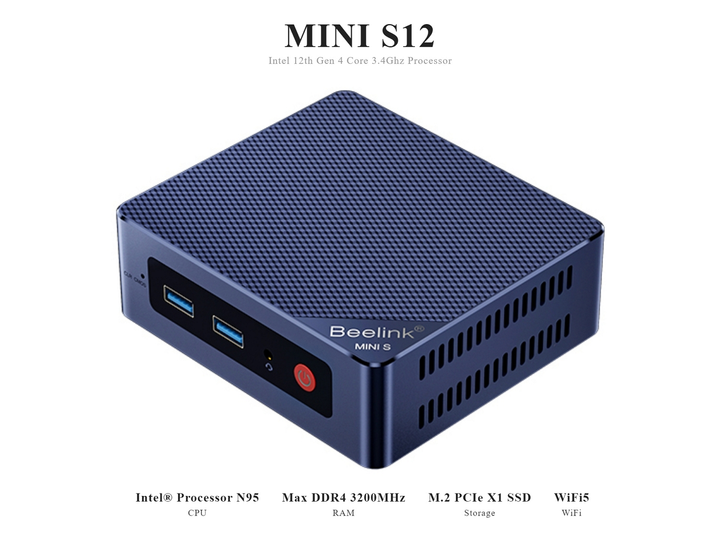 Мини ПК Beelink Mini S12 Intel N95 RAM 8GB SSD 256GB Windows 11 – фото ...