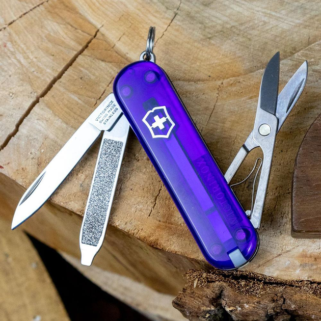 Складаний ніж-брелок VICTORINOX Classic Persian Indigo 7 функцій 4 см, нержавіюча сталь X50CrMoV15 - зображення 1