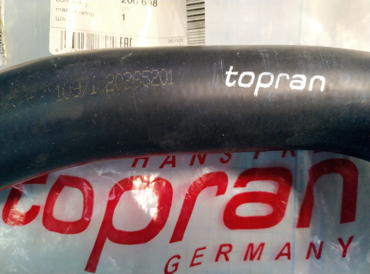 Патрубок радиатора TOPRAN 206 698 586 OPEL VECTRA A - изображение 2