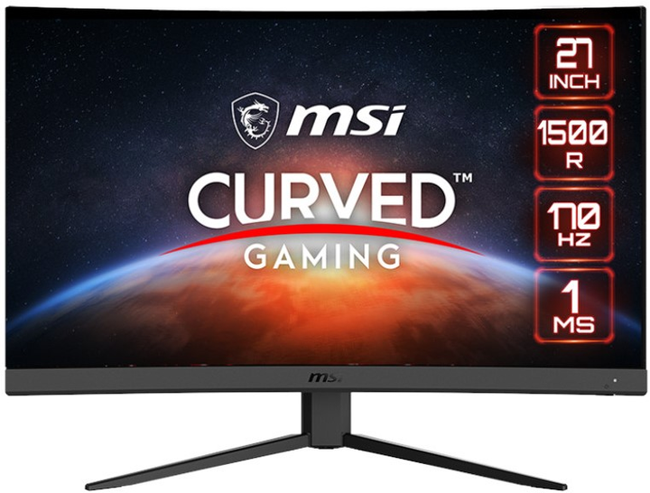 Монітор 27" MSI Optix G27C4DE E2 Black (9S6-3CA91T-058) - зображення 1