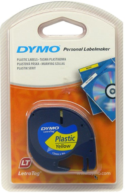 Taśma etykietowa Dymo S0721620 12 mm x 4 m Yellow/Black (5411313912020) - obraz 1