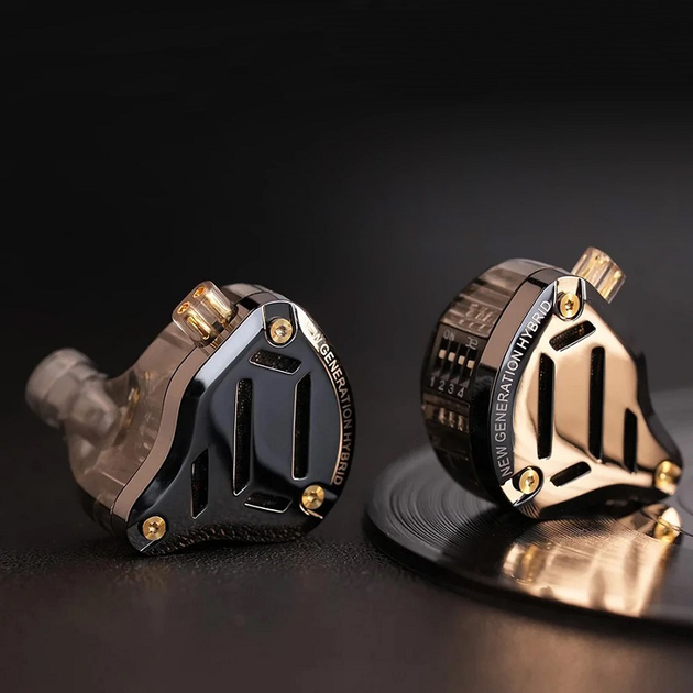 Вакуумные наушники KZ ZS10 Pro 2 гибридные с 10 драйверами и регулировкой звука (Черный) - изображение 5