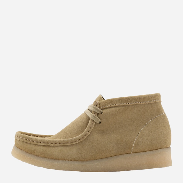 Mokasyny damskie zamszowe Clarks Originals Wallabee Boot 26155520 37 Beżowe (5059304196518) - obraz 1