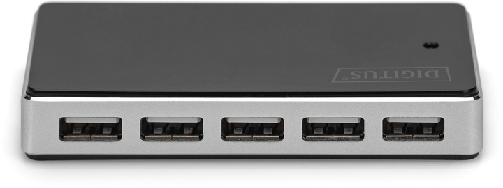 Hub USB Digitus USB 2.0 10 portów Czarny (DA-70229) - obraz 4