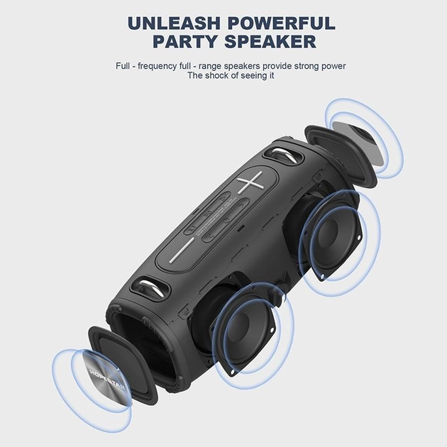 Портативна бездротова колонка Bluetooth Hopestar H50 grey - Фото 2 Портативна бездротова колонка Bluetooth Hopestar H50 grey - зображення 2