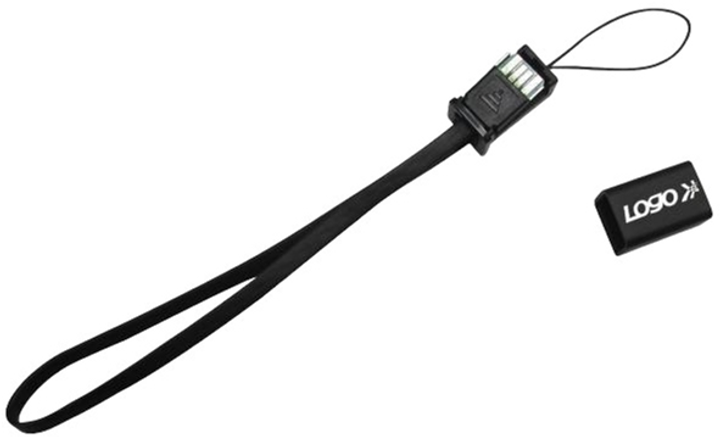 Kabel Logo KVUM005WQL 2.0 USB Type-A - Micro USB M/M 0.3 m Czarny (8590274819252) - obraz 1